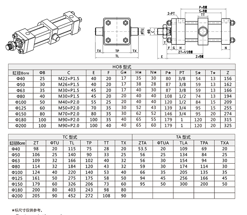 HOB重型拉桿液壓缸TC中間耳軸外形安裝尺寸圖.jpg